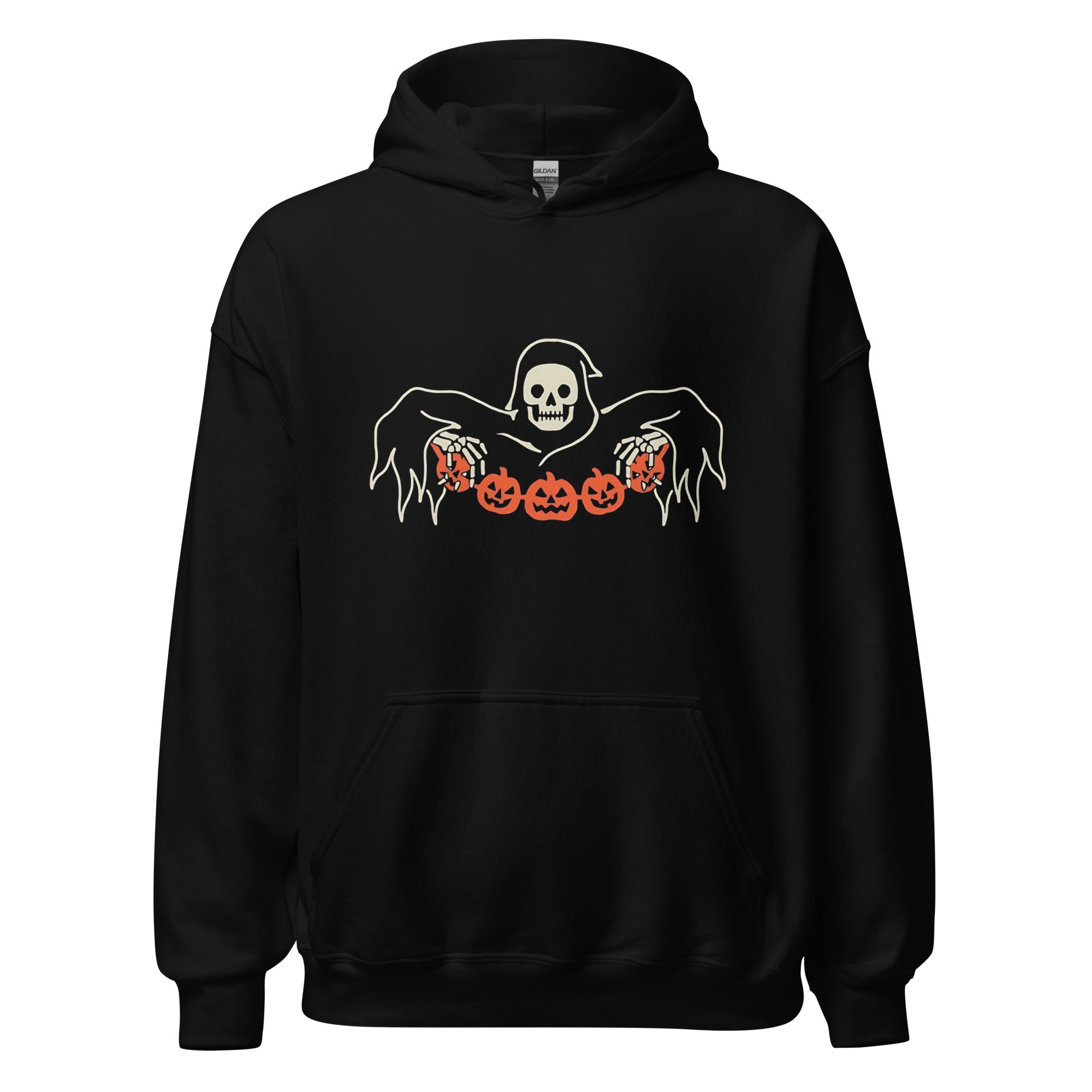 929™ Halloween Pumpkin & Skeleton Design Unisex Hoodie