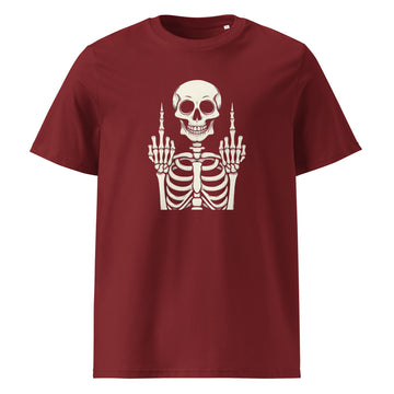 929™ Skeletion Raising Middle Finger Unisex organic cotton t-shirt