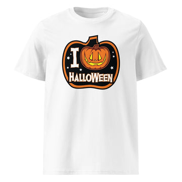 929™ I Love halloween Pumpkin Art Unisex organic cotton t-shirt