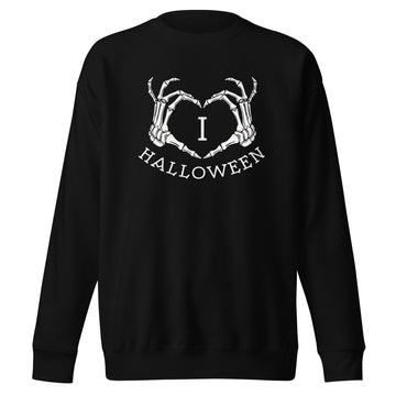 929™ I Love Halloween Skeleton Art Unisex Premium Sweatshirt